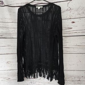 Cotton by Autumn Cashmere Black Cotton Sweater Small
